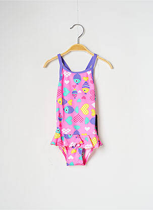 Costum de baie dintr-o singură piesă țesătură satinată roz FUNKITA fată
