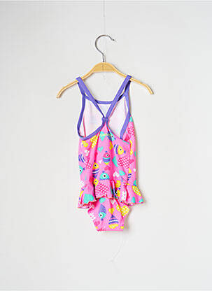 Costum de baie dintr-o singură piesă țesătură satinată roz FUNKITA fată