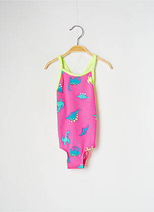 Costum de baie dintr-o singură piesă țesătură satinată roz FUNKITA fată
