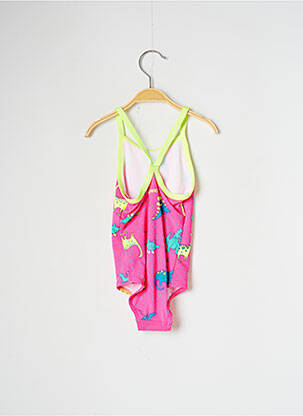 Costum de baie dintr-o singură piesă țesătură satinată roz FUNKITA fată
