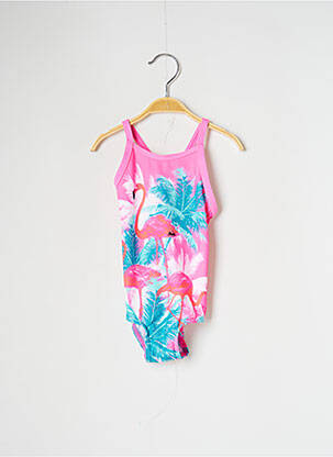 Costum de baie dintr-o singură piesă imprimeu tie and dye roz FUNKITA fată