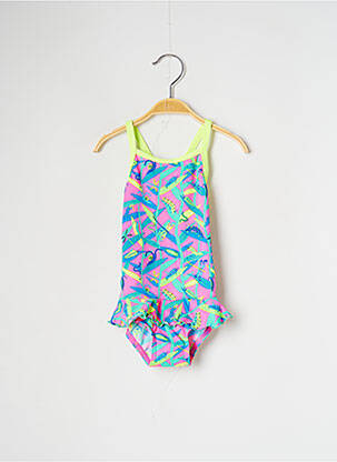 Costum de baie dintr-o singură piesă țesătură satinată roz FUNKITA fată