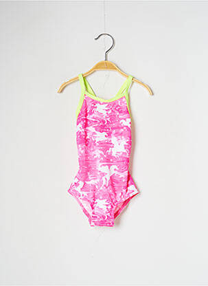 Costum de baie dintr-o singură piesă țesătură satinată roz FUNKITA fată