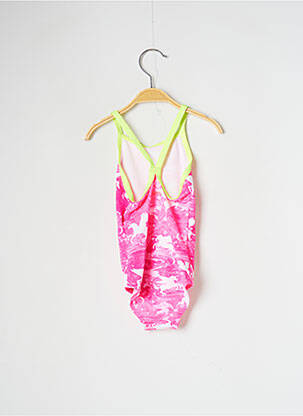 Costum de baie dintr-o singură piesă țesătură satinată roz FUNKITA fată