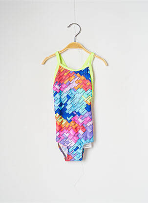 Costum de baie dintr-o singură piesă țesătură satinată albastru FUNKITA fată