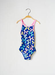 Costum de baie dintr-o singură piesă țesătură satinată albastru FUNKITA fille