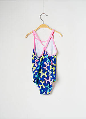 Costum de baie dintr-o singură piesă țesătură satinată albastru FUNKITA fată