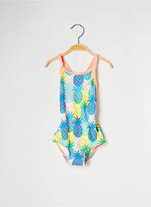 Costum de baie dintr-o singură piesă țesătură satinată albastru FUNKITA fată