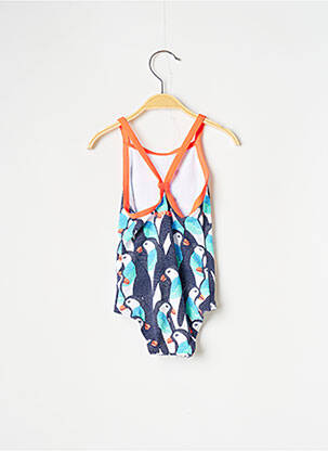 Costum de baie dintr-o singură piesă țesătură satinată albastru FUNKITA fată