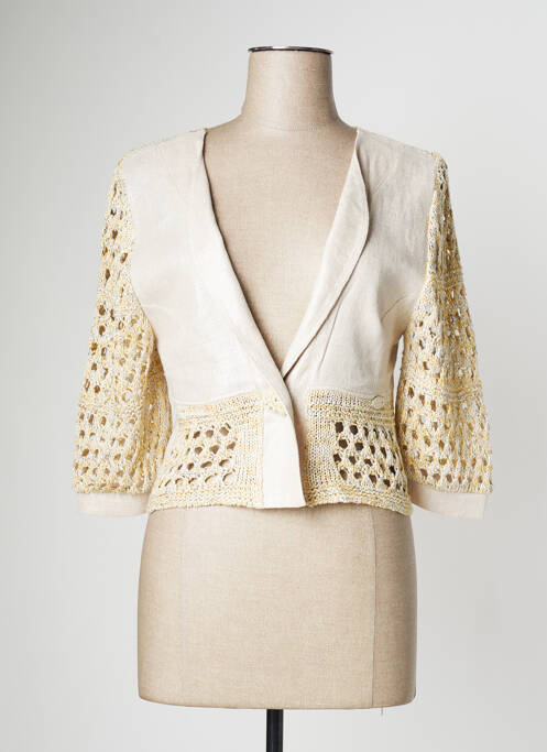 Vestă cu mâneci lungi bej CINZIA CALDI femeie