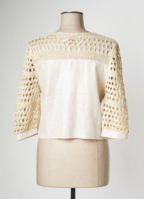 Vestă cu mâneci lungi bej CINZIA CALDI femeie