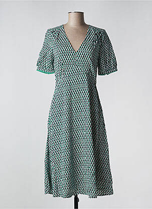 Rochie midi verde TOMMY HILFIGER femeie