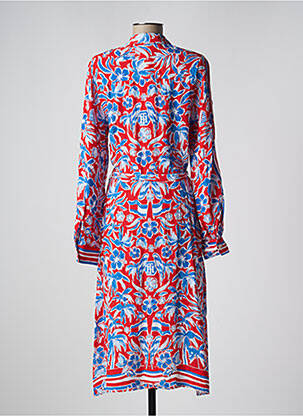 Rochie midi imprimeu floral mâneci lungi roșu TOMMY HILFIGER femeie