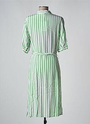 Rochie midi mâneci scurte mâneci scurte verde TOMMY HILFIGER femeie