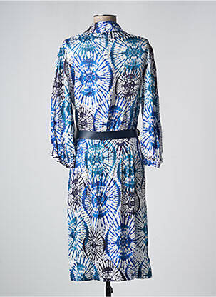 Rochie midi mâneci 3/4 mâneci 3/4 albastru CAROLINE BISS femeie