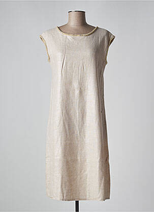 Rochie midi bej CINZIA CALDI femeie