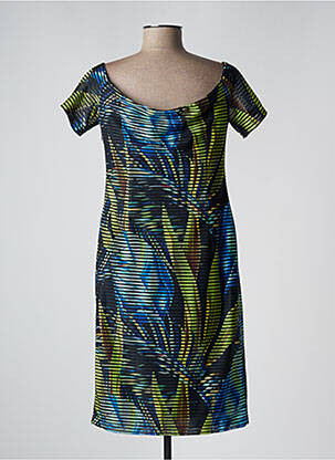 Rochie midi imprimeu fantezie mâneci scurte negru JOSEPH RIBKOFF femeie