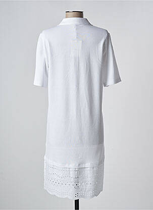 Rochie midi mâneci scurte mâneci scurte alb TOMMY HILFIGER femeie