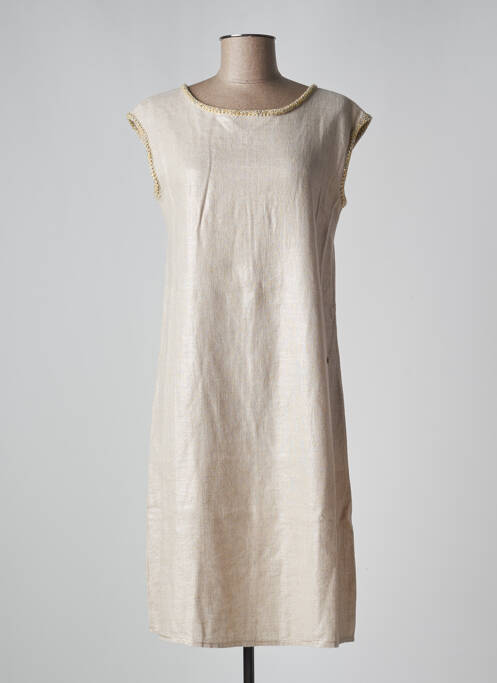 Rochie midi bej CINZIA CALDI femeie