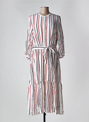 Rochie midi mâneci 3/4 mâneci 3/4 bej TOMMY HILFIGER femeie