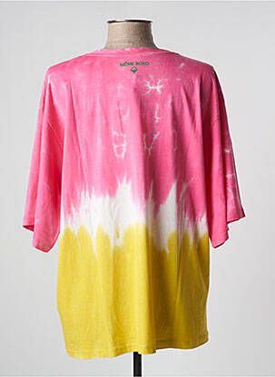 Tricou croială dreaptă mâneci scurte roz MÊME ROAD femeie