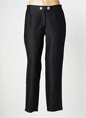 Pantalon drept țesătură poplin mărime normală negru BASLER femeie