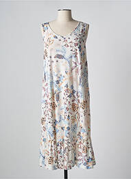 Rochie midi croială fluidă fără mâneci alb MEY femme