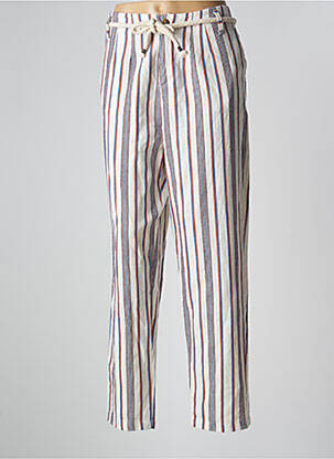 Pantalon drept țesătură crep talie înaltă bej PAKO LITTO femeie