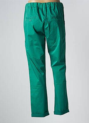Pantalon chino broderie galoni laterali mărime normală verde PAKO LITTO femeie