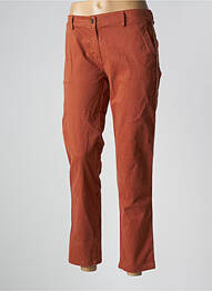 Pantalon chino broderie galoni laterali talie joasă portocaliu PAKO LITTO femme