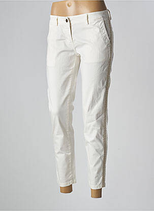 Pantalon chino broderie galoni laterali talie joasă bej PAKO LITTO femeie
