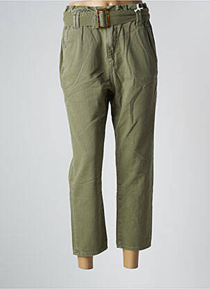 Pantalon 7/8 talie înaltă talie înaltă verde NAGEV femeie