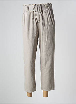 Pantalon 7/8 talie înaltă talie înaltă gri NAGEV femeie