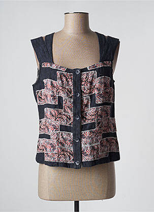 Top albastru AVENTURES DES TOILES femeie