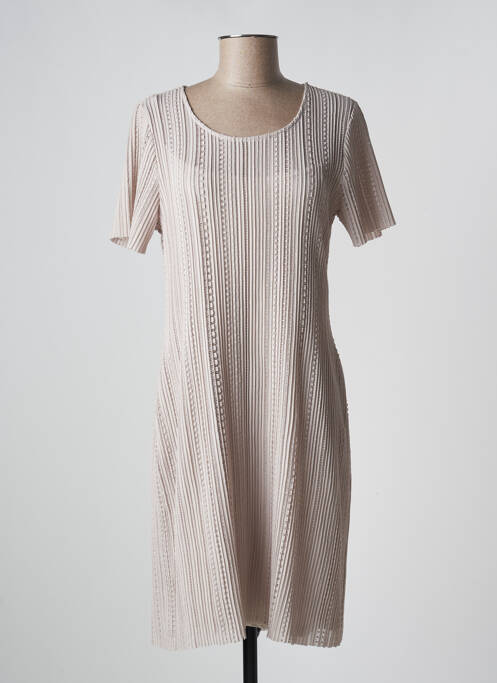 Rochie midi bej EVA KAYAN femeie