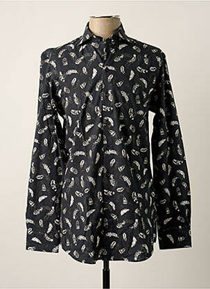 Cămașă cu mâneci lungi negru R2 AMSTERDAM bărbat