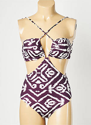 Costum de baie dintr-o singură piesă imprimeu fantezie violet WATERCULT femeie