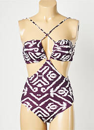 Costum de baie dintr-o singură piesă imprimeu fantezie violet WATERCULT femme
