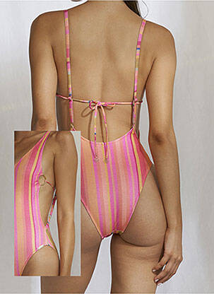 Costum de baie dintr-o singură piesă elasticitate roz WATERCULT femeie