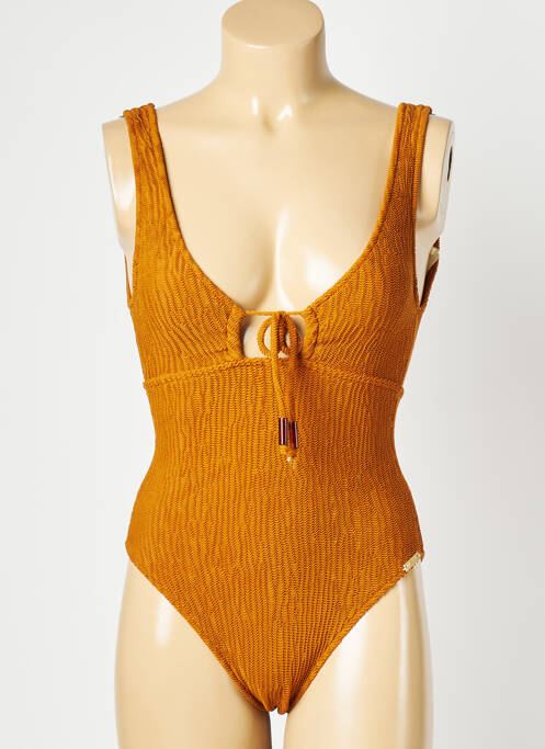 Costum de baie dintr-o singură piesă elasticitate maro WATERCULT femme