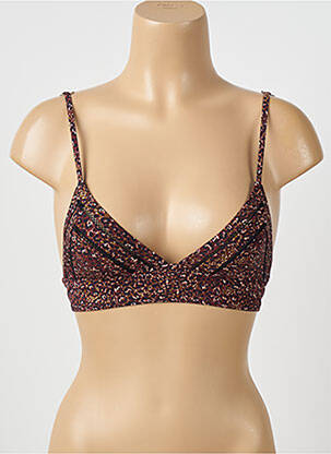 Sutien de costum de baie elasticitate top triunghiuri maro WATERCULT femeie