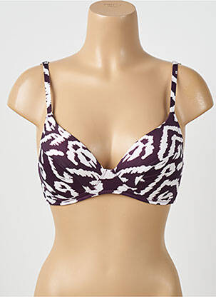 Sutien de costum de baie elasticitate sutien balconet cu decolteu înalt violet WATERCULT femeie