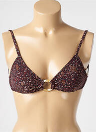 Sutien de costum de baie elasticitate top triunghiuri maro WATERCULT femme