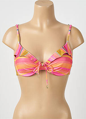 Sutien de costum de baie elasticitate sutien cupe întregi cu decolteu înalt roz WATERCULT femeie