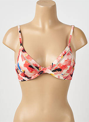 Sutien de costum de baie elasticitate top triunghiuri roz WATERCULT femeie