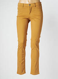 Pantalon slim țesătură poplin mărime normală galben STARK femme