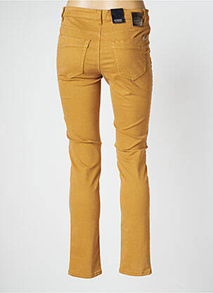 Pantalon slim țesătură poplin mărime normală galben STARK femeie