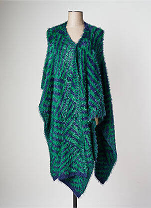 Poncho guler în v verde MARBLE femeie
