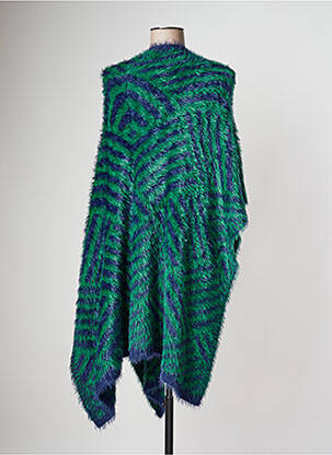 Poncho guler în v verde MARBLE femeie