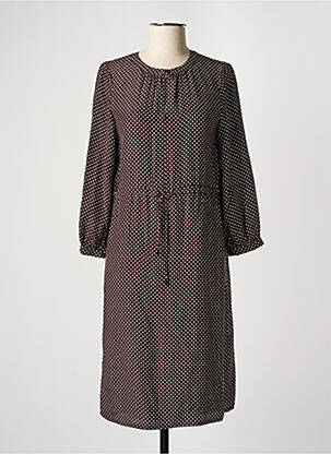 Rochie midi mâneci lungi mâneci lungi maro COMPTOIR DES COTONNIERS femeie